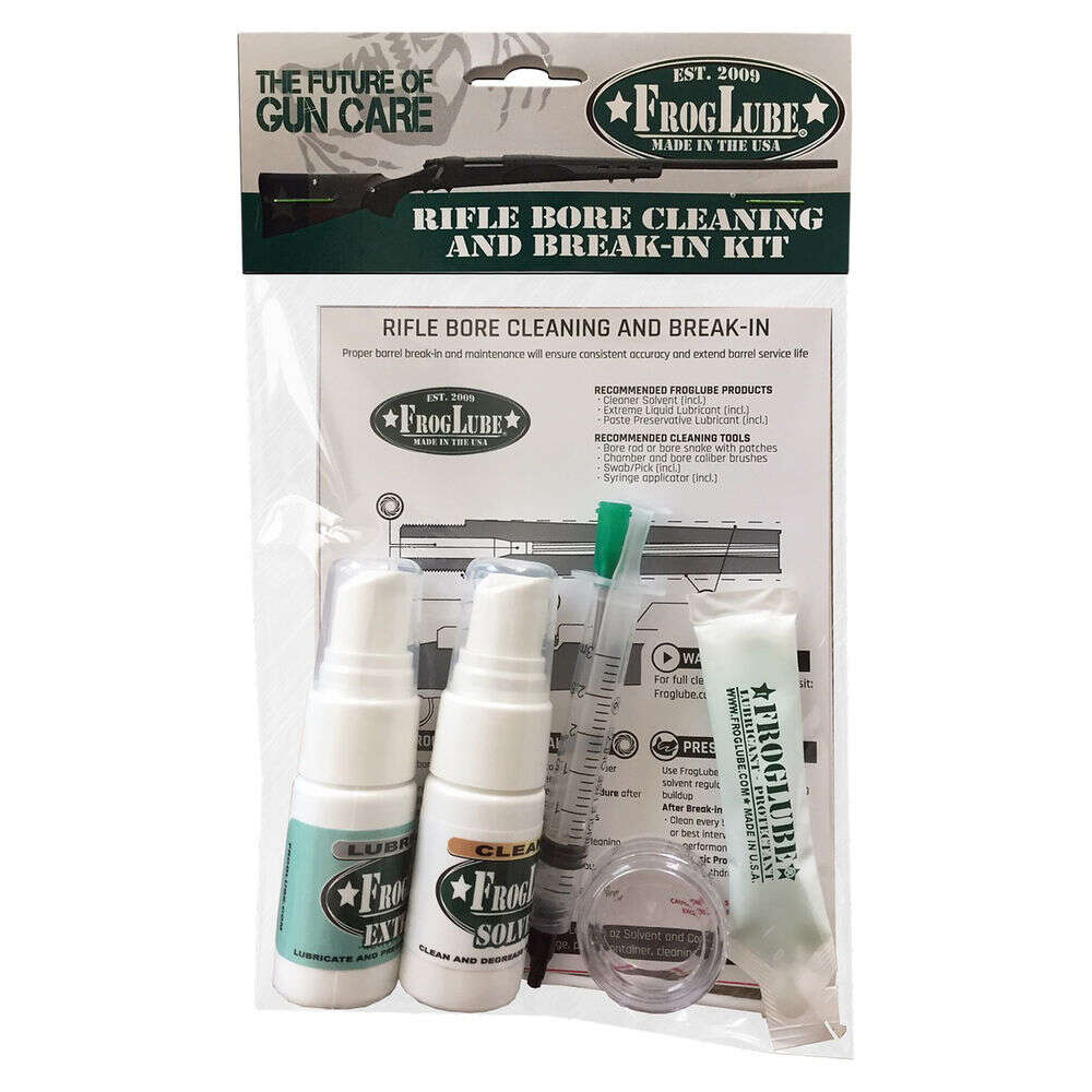 Cleaning Equipment Frog Lube 4.50" GUN CLEANING KIT BORE/BREAKIN 5OZ/5ML